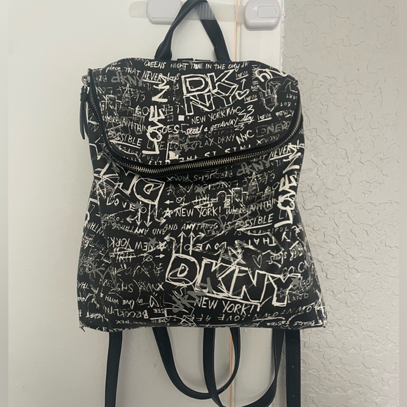 Dkny Bags Dkny Tilly Mid Foldover Black Womens Backpack Bag Top Zip